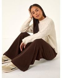 Roman - Petite Brushed Ribbed Trousers - Lyst