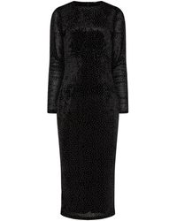 Long Tall Sally - Velvet Studded Midi Dress - Lyst