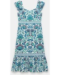 Mint Velvet - 100% Cotton Floral Print Midi Dress - Lyst