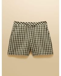 Joules - Gingham High-Waisted Tailored Shorts - Lyst