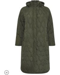 Evans - Quilted Longline Coat - Lyst