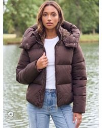 Threadbare - Showerproof Funnel Neck Puffer Coat - Lyst