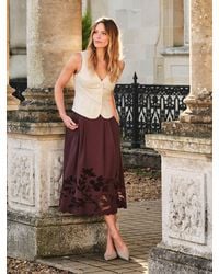 FatFace - Fatface Fiona Cutwork Midi Skirt - Lyst