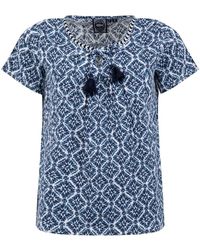 Weird Fish - Sofia Printed Cheesecloth Blouse - Lyst