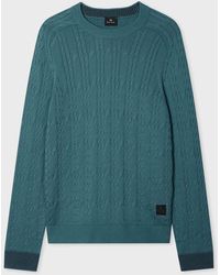 Paul Smith - Crew Neck Cable Knit Jumper - Lyst
