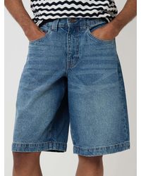Threadbare - Baggy Denim Jort Shorts - Lyst
