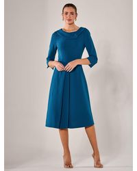 Jolie Moi - Roll Collar Long Sleeve Midi Dress - Lyst
