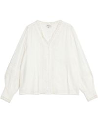 Albaray - Lace Trim V Neck Blouse - Lyst