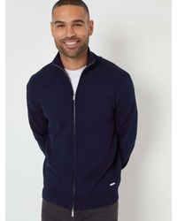 Threadbare - Zip-Through Funnel Neck Knitted Cardigan - Lyst