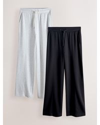 Next - Jersey Wide Leg Joggers 2 Pack - Lyst