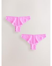 Next - Brazilian Lace Knickers 2 Pack - Lyst