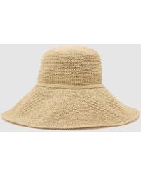 Reiss - Straw-Effect Beaded-Strap Hat, S & M - Lyst
