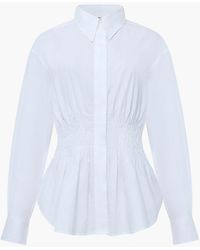French Connection - Cambria Cotton Smocked Shirt - Lyst