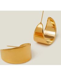 Accessorize - 14Ct Plated Stainless Steel Chunky Hoop Earrings - Lyst