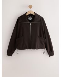 Self - Full Zip Viscose Blend Jacket - Lyst