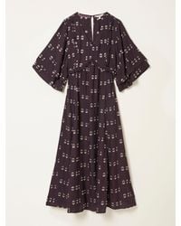 FatFace - Fatface Kim Petite Metallic Midi Dress - Lyst