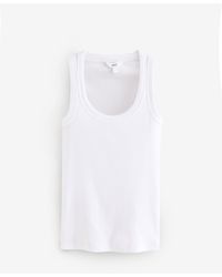 Next - Premium Ribbed Scoop Tank Vest Sleeveless Top - Lyst