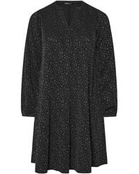 Yours Curve - Pleated Front Jacquard Dress - Lyst