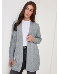 Threadbare - Cable Knit Cardigan - Lyst