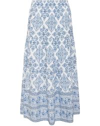 M Com - Tile Print Tiered Skirt - Lyst