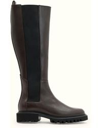AllSaints - Leather Maeve Knee-High Boots - Lyst