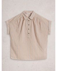 White Stuff - Orla Cotton Button Through Shirt - Lyst