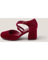 Monsoon - Gia Velvet Mary Jane Heels - Lyst