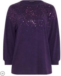 Evans - Sequin Embellished Top - Lyst