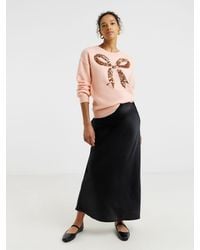 JD Williams - Sequin Bow Knitted Crew Neck Jumper - Lyst