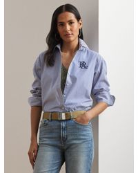 Ralph Lauren - Kotta Relaxed Fit Striped Stretch Cotton Shirt - Lyst