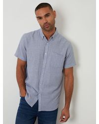 Threadbare - Short Sleeve Linen Blend Shirt - Lyst