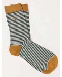 FatFace - Fatface Mustard Striped Socks - Lyst