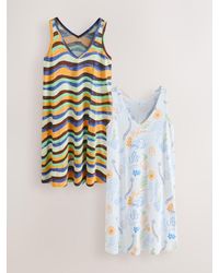 Next - Sleeveless V-Neck Slouch Dresses 2 Pack - Lyst