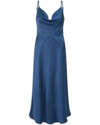 Yumi' - Satin Cowl Neck Midi Dress - Lyst