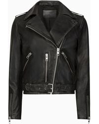 AllSaints - Balfern Leather Biker Jacket - Lyst