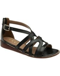Ravel - Leather Open Toe Cross Strap Sandals - Lyst