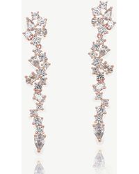 Ivory & Co. - Islington Crystal Cluster Drop Earring - Lyst