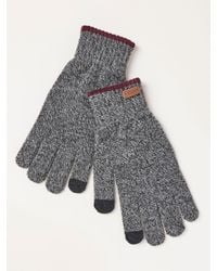 FatFace - Fatface Charcoal Brushed Gloves - Lyst