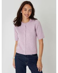 Threadbare - Crew Neck Short Sleeve Knitted Cardigan - Lyst