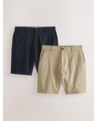 Next - Straight Fit Stretch Chino Shorts 2 Pack - Lyst