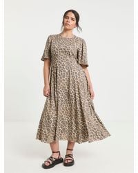 Simply Be - Short Sleeve Midi Dress - Lyst