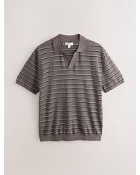 Next - N. Premium Linen Rich Knit Trophy Polo Shirt - Lyst