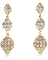 Ivory & Co. - Rochelle Crystal Pave Triple Drop Earrings - Lyst