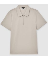 Reiss - Lord Premium Interlock Half-Zip Polo Shirt - Lyst