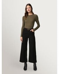PAIGE - Shadow Anessa High Rise Wide Leg Jeans - Lyst