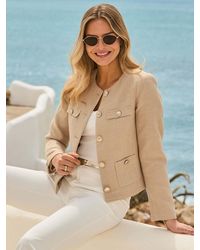 Sosandar - Boucle Collarless Jacket - Lyst