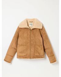 FatFace - Fatface Aspen Tan Petite Shearling Jacket - Lyst