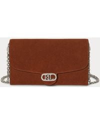 Ralph Lauren - Adair Leather Chain Cross-Body Clutch Bag - Lyst