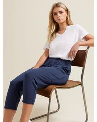 M Com - Elasticated Waist Cropped Hareem Trousers - Lyst