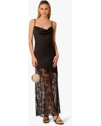 Adrianna Papell - Adrianna By Stretch Satin Long Dress - Lyst